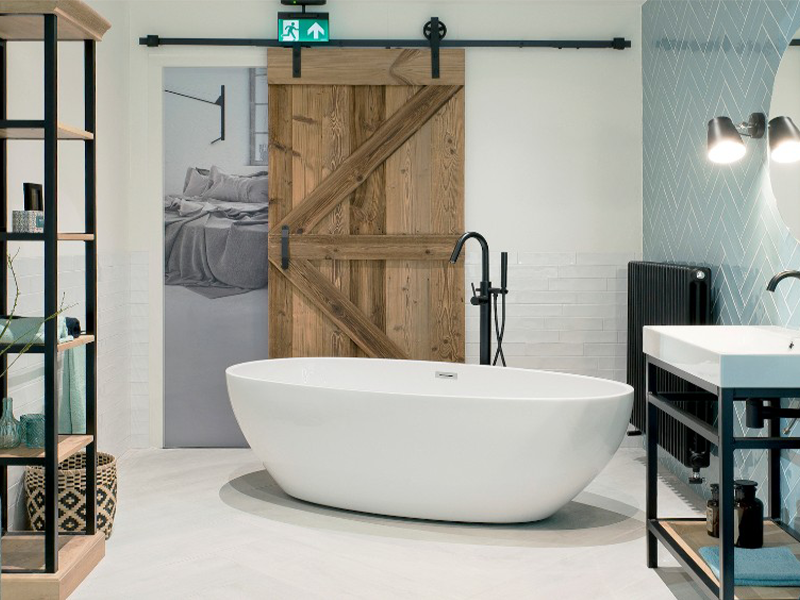 Een schuifdeur bevestigen